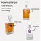 Makerflo Customizable Decanter with Airtight Stopper 24 oz (Case of 6) | Liquor Decanter Bottle for Wine, Scotch, Bar, Ideal for DIY Personalization - Laser Engraving, UV DTF, Vinyl, Epoxy, Individually Wrapped
